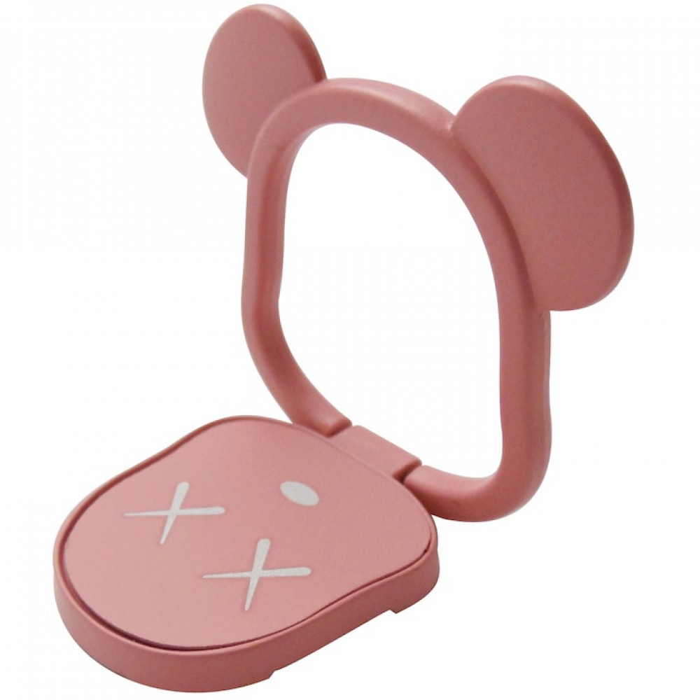 Bear Ring Holder Κινητού -Ροζ Nude Αξεσουάρ 