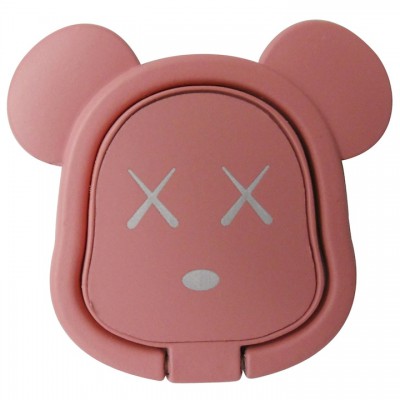 Bear Ring Holder Κινητού -Ροζ Nude