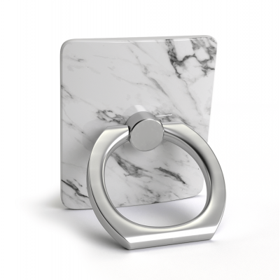  Δαχτυλίδι Βάσης Στήριξης Κινητού Ring Phone Stand White Marble