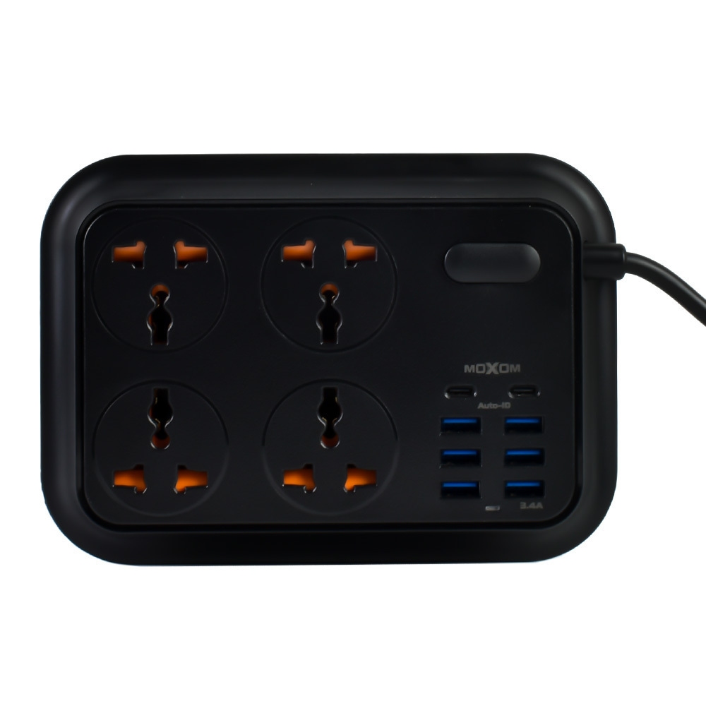 Moxom Πολύπριζο 4 Θέσεων με 8 USB -Μαύρο Διάφορα