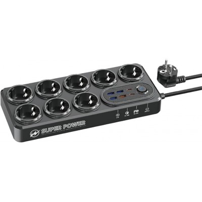 Πολύπριζο Υψηλής Ισχύος MOXOM MX-ST22 – Μαύρο