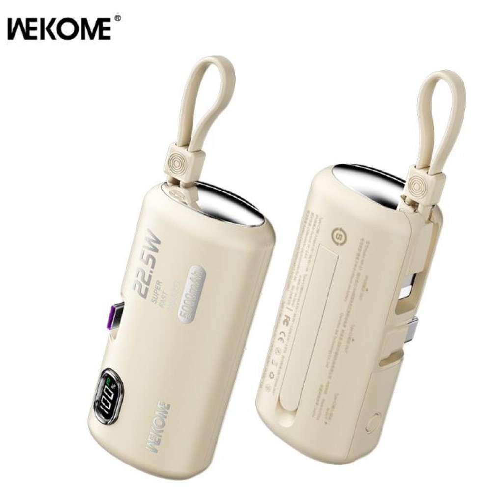 WEKOME WP-19 Power Bank 5000mAh 22.5W –Nude Αξεσουάρ 