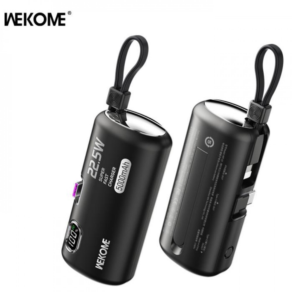 WEKOME WP-19 Power Bank 5000mAh 22.5W –Μαύρο Αξεσουάρ 