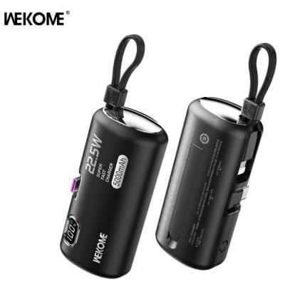 WEKOME WP-19 Power Bank 5000mAh 22.5W –Μαύρο
