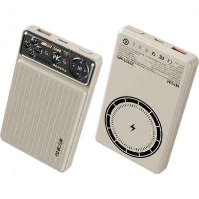 Wekome WP-29 10000mAh – Μαγνητικός Ασύρματος Φορτιστής 15W με USB & Type-C -Γκρι