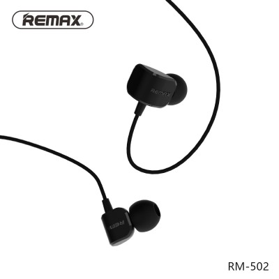 Remax RM-502 Ενσύρματα Handsfree Ακουστικά με Μικρόφωνο –Μαύρο (3.5mm)
