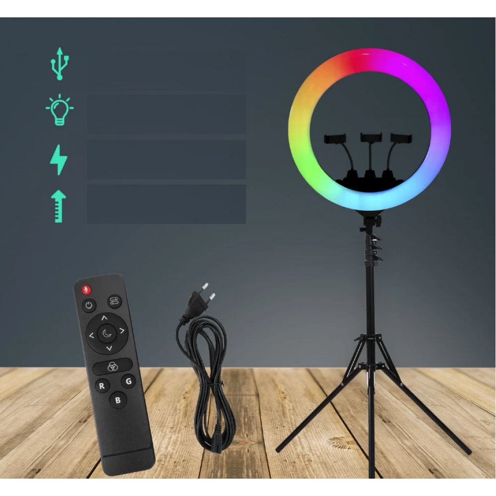 Ring Light 56cm 22” 3200K-6000K και Βάση για Κινητό Αξεσουάρ 