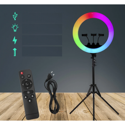 Ring Light 56cm 22” 3200K-6000K και Βάση για Κινητό