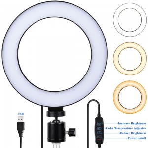 ΛΑΜΠΑ LED RING LIGHT USB 20,7 x 3,8 x 23,8 ΜΕ ΤΡΙΠΟΔΟ Αξεσουάρ 