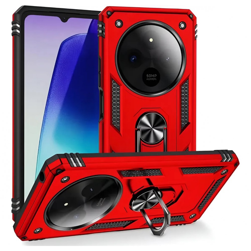 Θήκη Xiaomi Redmi 14C / Poco C75 4G Rugged Armor Cover -Κόκκινο Θήκες Smartphone