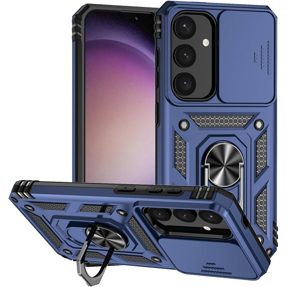 Θήκη Slide Armor Back Cover Για Samsung Galaxy A16 5G Με Συρόμενη Προστασία Κάμερας –Μπλε Θήκες Smartphone