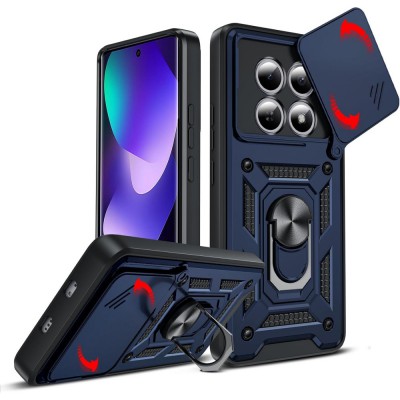 Θήκη Slide Armor Back Cover Για Xiaomi Redmi Note 15 5G / Poco M8 5G Με Συρόμενη Προστασία Κάμερας –Μπλε