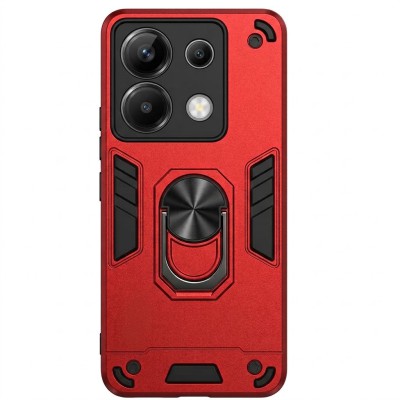 Θήκη Xiaomi Redmi Note 13 Pro 5G / Poco X6 5G Hybrid Shockproof Armor Case Stand Metal Ring -Κόκκινο
