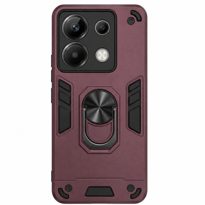 Θήκη Xiaomi Redmi Note 13 5G Hybrid Shockproof Armor Case Stand Metal Ring -Μπορντό