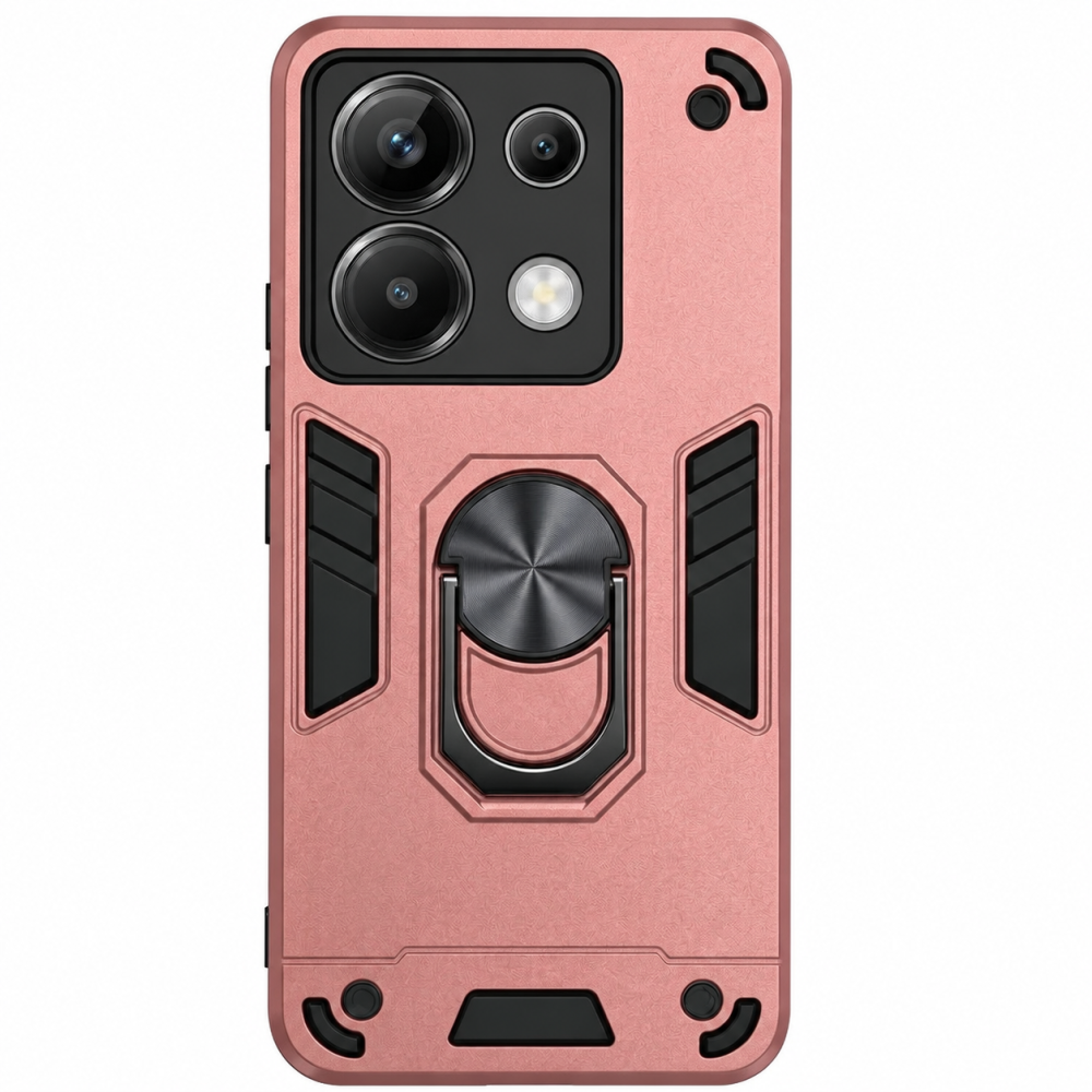 Θήκη Xiaomi Redmi Note 13 Pro 5G / Poco X6 5G Hybrid Shockproof Armor Case Stand Metal Ring -Ροζ Χρυσό Θήκες Smartphone