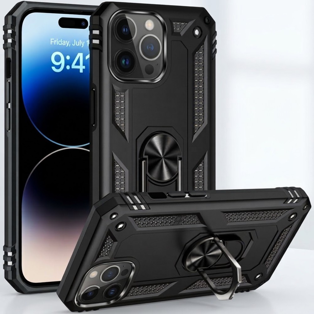 Θήκη iPhone 14 Pro Rugged Armor Cover -Black Θήκες iPhone