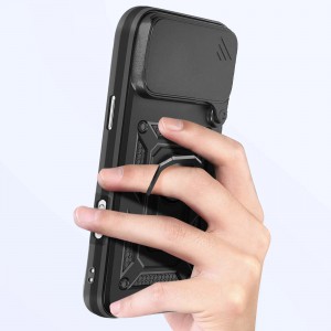 Θήκη Slide Armor Back Cover Για iPhone 17 Pro 5G Με Συρόμενη Προστασία Κάμερας –Μαύρο Θήκες iPhone