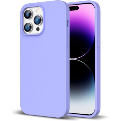 Θήκη Σιλικόνης Slim Fit Για iPhone 15 Pro Max 5G –Λιλά