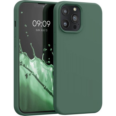 Θήκη Σιλικόνης Slim Fit Για iPhone 15 Pro 5G –Σκούρο Πράσινο