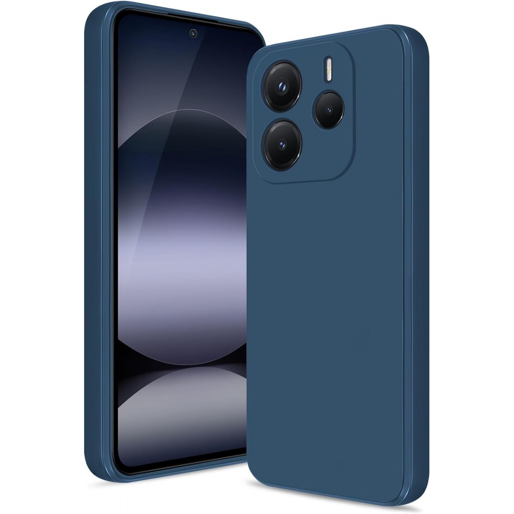 Θήκη Σιλικόνης Slim Fit Για Xiaomi Redmi Note 14 5G –Σκούρο Μπλε Θήκες Smartphone