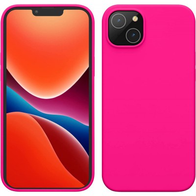 Θήκη Σιλικόνης Slim Fit Για iPhone 14 –Φούξια