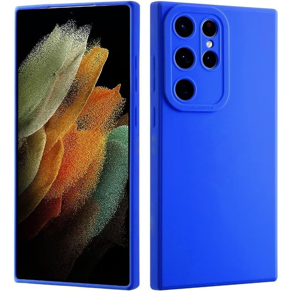 Θήκη Σιλικόνης Slim Fit Για Samsung Galaxy S24 Ultra 5G –Μπλε Θήκες Smartphone