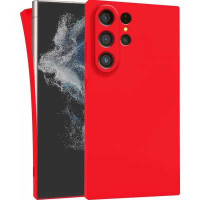 Θήκη Σιλικόνης Slim Fit Για Samsung Galaxy S23 Ultra 5G –Κόκκινο