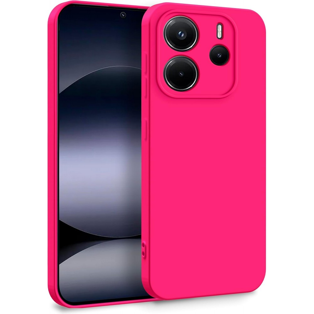 Θήκη Σιλικόνης Slim Fit Για Xiaomi Redmi Note 14 4G –Φούξια Θήκες Smartphone