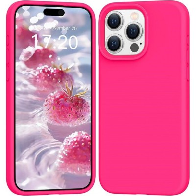 Θήκη Σιλικόνης Slim Fit Για iPhone 14 Pro Max –Φούξια
