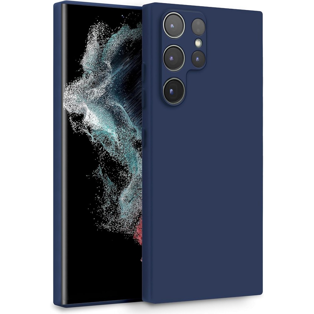 Θήκη Σιλικόνης Για Samsung Galaxy S22 Ultra Soft Case 2.0mm –Σκούρο Μπλε Θήκες Smartphone