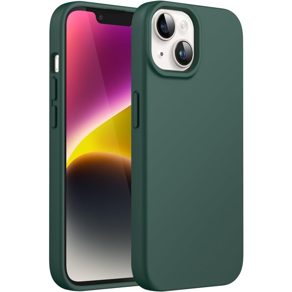 Θήκη Σιλικόνης Για iPhone 15 Plus 5G Soft Case 2.0mm –Green Forest Θήκες iPhone