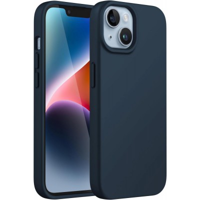 Θήκη Σιλικόνης Για iPhone 15 Plus 5G Soft Case 2.0mm –Σκούρο Μπλε