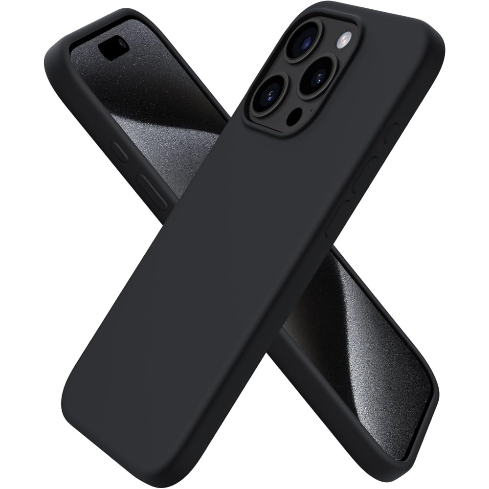 Θήκη Σιλικόνης Για iPhone 15 Pro Max 5G Soft Case 2.0mm –Μαύρο Θήκες iPhone