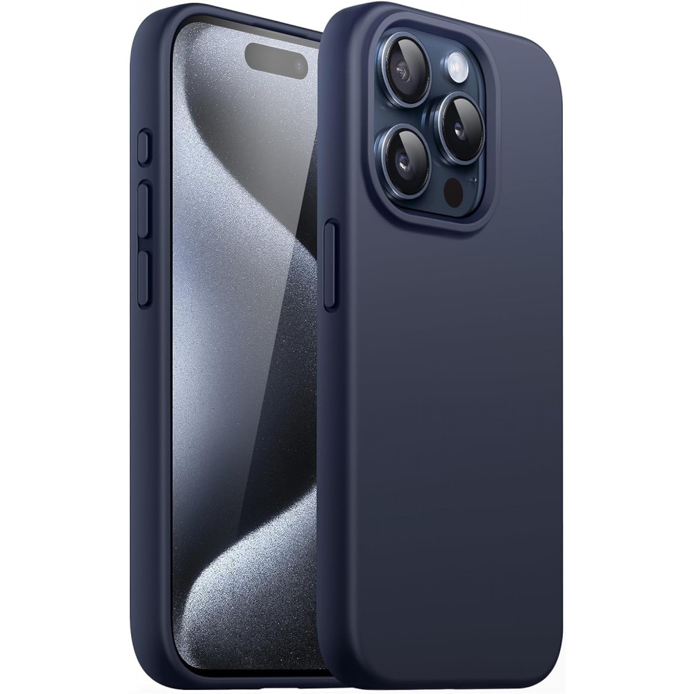 Θήκη Σιλικόνης Για iPhone 15 Pro 5G Soft Case 2.0mm –Σκούρο Μπλε Θήκες iPhone