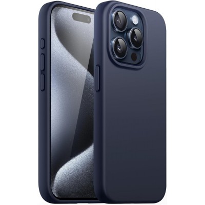 Θήκη Σιλικόνης Για iPhone 15 Pro 5G Soft Case 2.0mm –Σκούρο Μπλε
