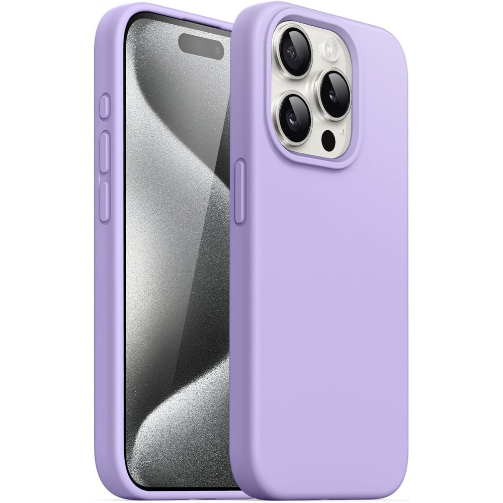 Θήκη Σιλικόνης Για iPhone 15 Pro Max 5G Soft Case 2.0mm –Λιλά Θήκες iPhone
