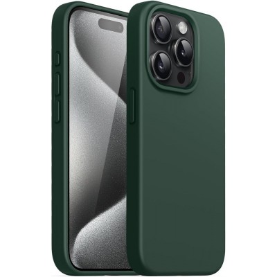 Θήκη Σιλικόνης Για iPhone 16 Pro Max 5G Soft Case 2.0mm –Green Forest