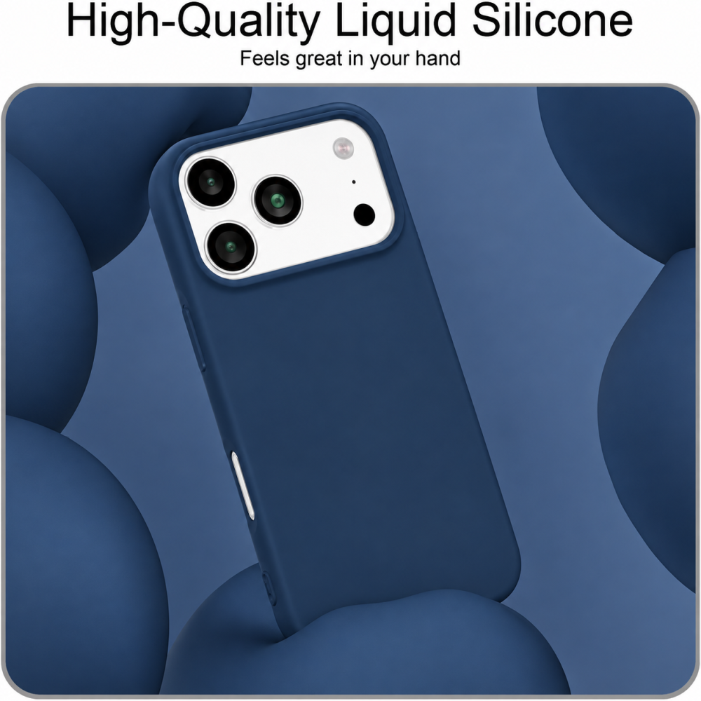 Θήκη Σιλικόνης Για iPhone 18 Pro 5G Soft Case 2.0mm –Σκούρο Μπλε Θήκες iPhone