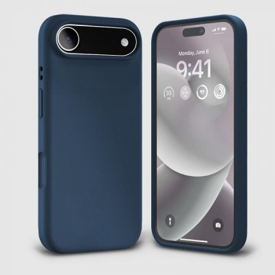 Θήκη Σιλικόνης Για iPhone 17 Air 5G Soft Case 2.0mm –Σκούρο Μπλε