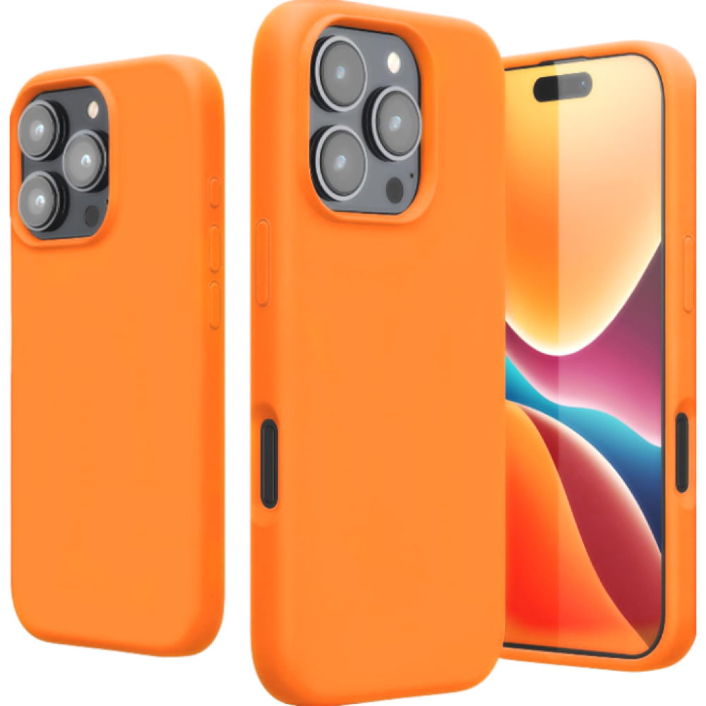 Θήκη Σιλικόνης Για iPhone 16 Pro 5G Soft Case 2.0mm –Πορτοκαλί Θήκες iPhone