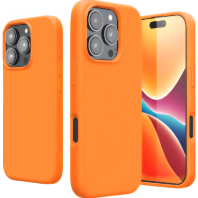 Θήκη Σιλικόνης Για iPhone 16 Pro 5G Soft Case 2.0mm –Πορτοκαλί