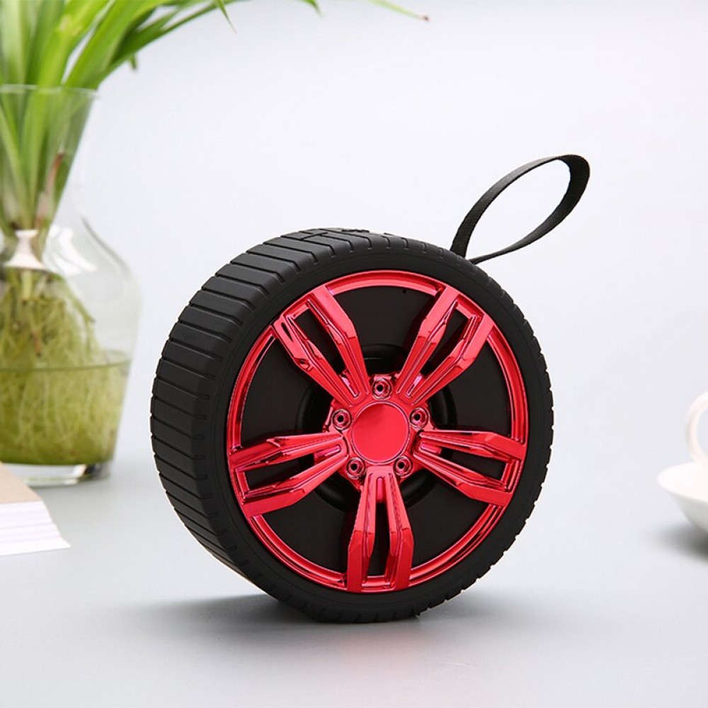 Ηχείο Wireless Bluetooth Speaker NB-104 σε σχήμα ζάντας Νίκελ -Κόκκινο Αξεσουάρ 