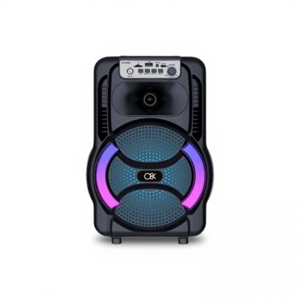 Ασύρματο Ηχείο Karaoke Bluetooth 8″ με Ενσύρματο Μικρόφωνο 10W RGB – Μαύρο Αξεσουάρ 