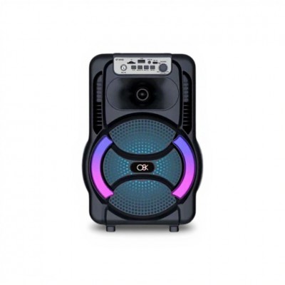 Ασύρματο Ηχείο Karaoke Bluetooth 8″ με Ενσύρματο Μικρόφωνο 10W RGB – Μαύρο