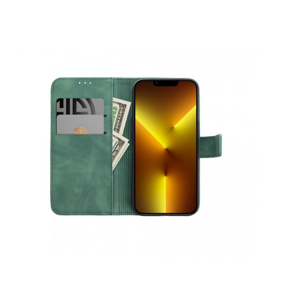 Θήκη Βιβλίο Δερματίνης Για iPhone 15 Pro 5G –Πράσινο Θήκες iPhone