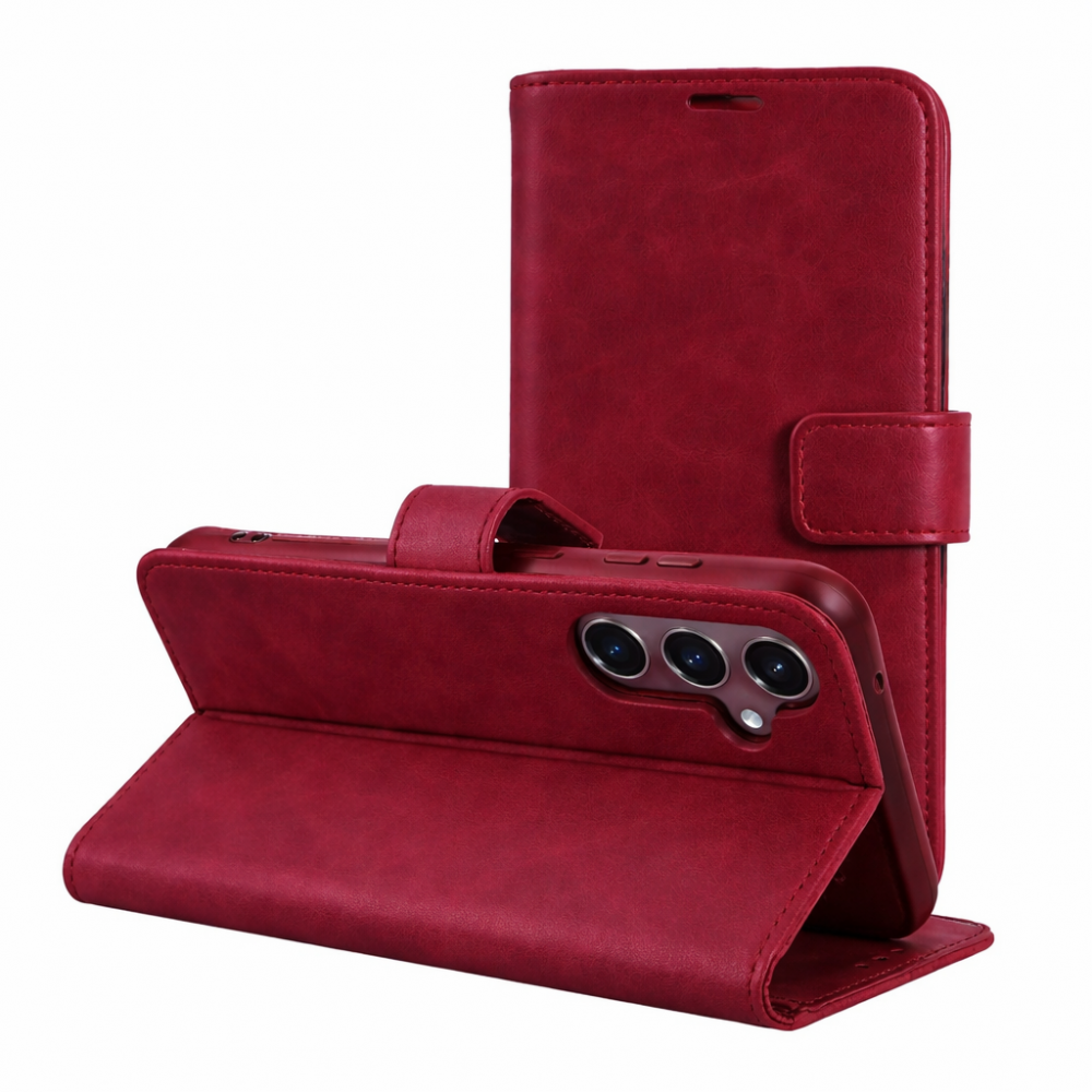 Θήκη Βιβλίο Δερματίνης Για Samsung Galaxy A36 5G –Μπορντό Θήκες Smartphone