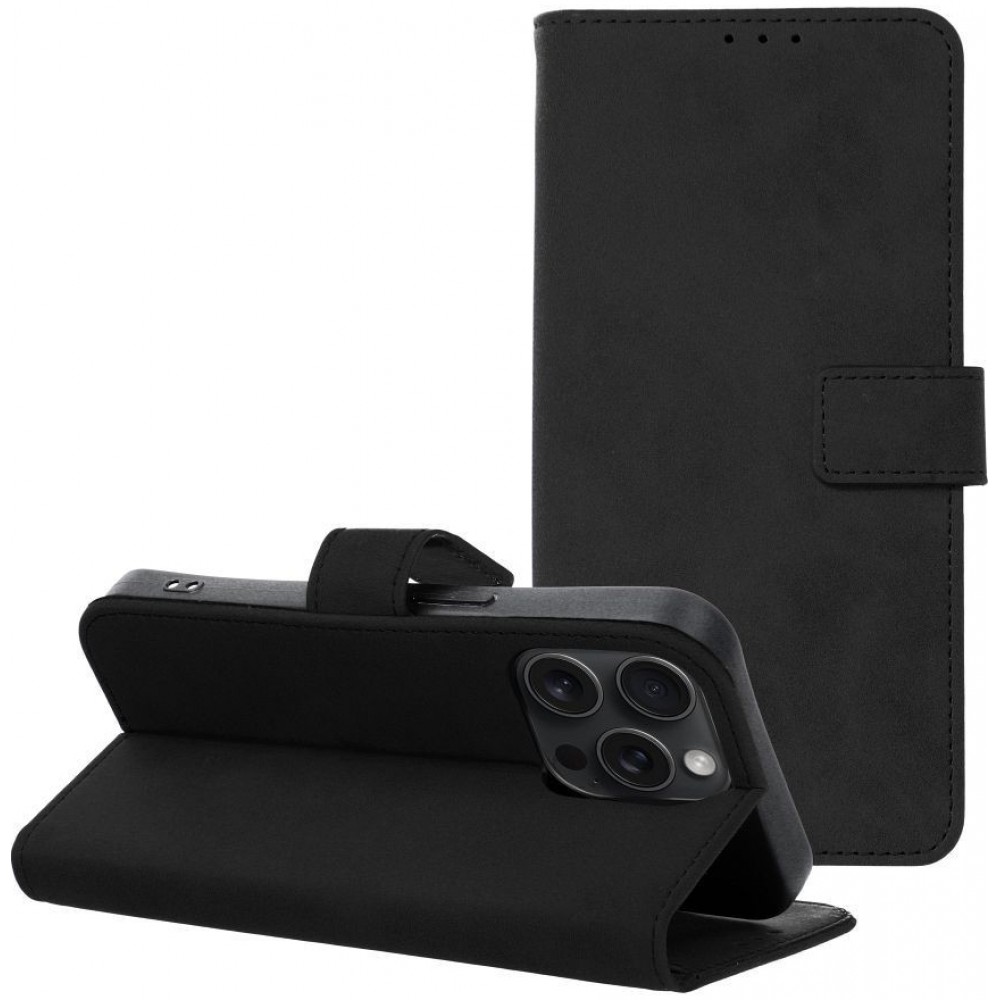 Θήκη Βιβλίο Δερματίνης Για Xiaomi Redmi 10C / Poco C40 –Μαύρο Θήκες Xiaomi Redmi 10C / Poco C40