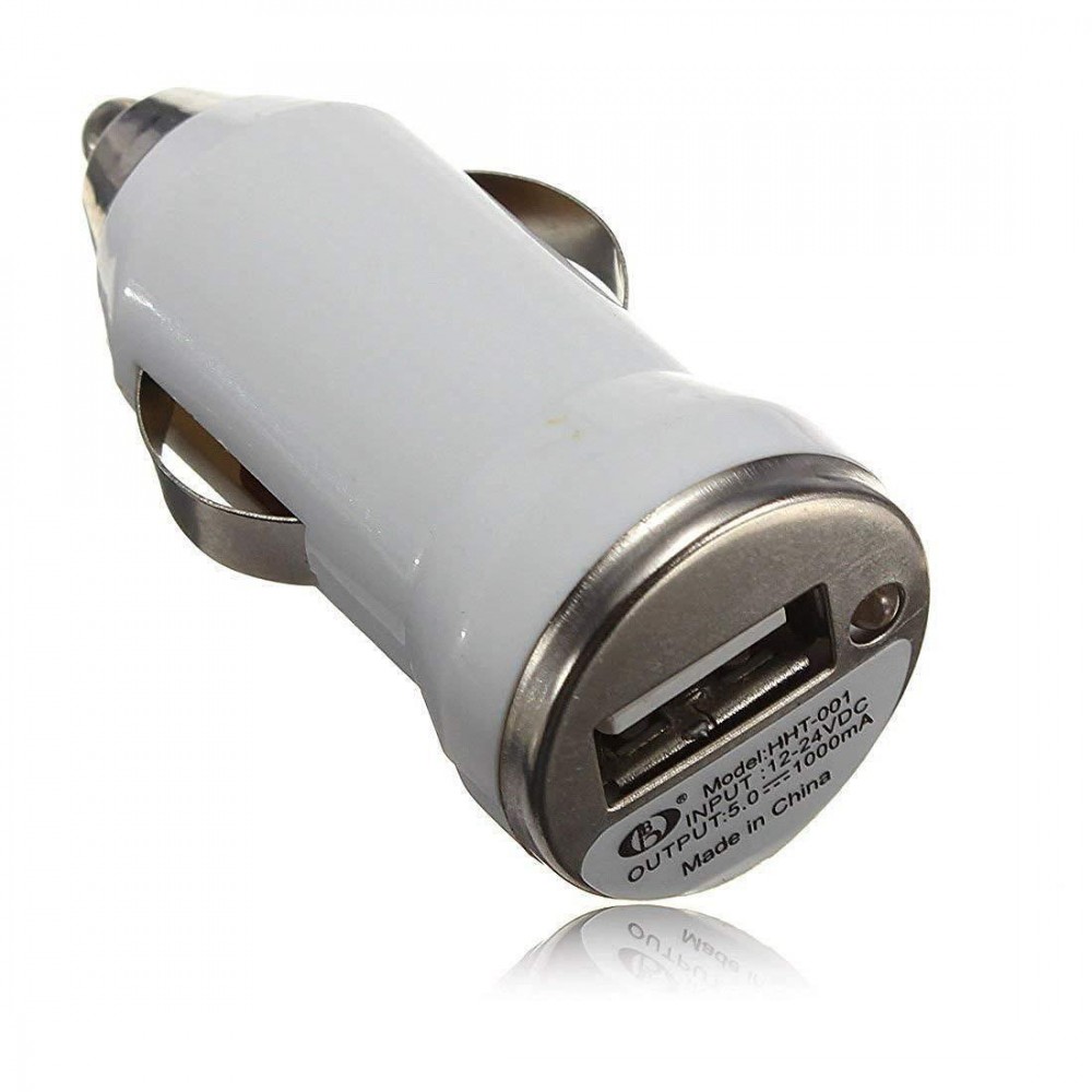 USB Car Charger  1A  -Λευκό Αξεσουάρ 