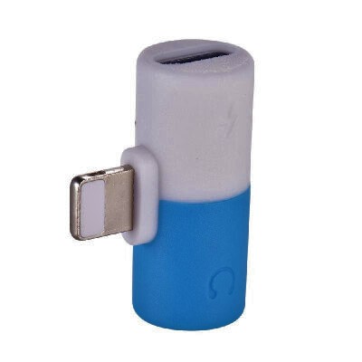 Αντάπτορας iPhone για ακουστικά και φορτιστή Lightning Splitter Adapter 2 in 1 For iPhone -Μπλε / Λιλά