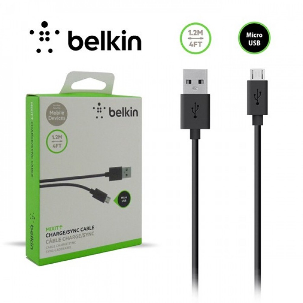 BELKIN ΜΙΧΙΤ USB 2.0 TO MICRO USB CABLE ΑΣΠΡΟ 1.2M Αξεσουάρ 